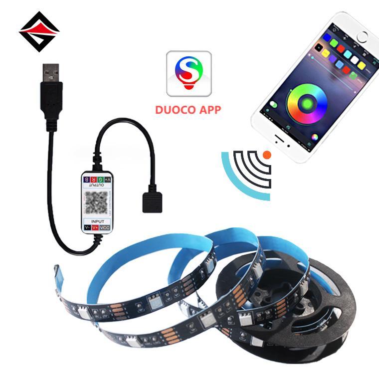 USB Bluetooth 컨트롤러 + RGB LED 라이트 스트립 1M 세트